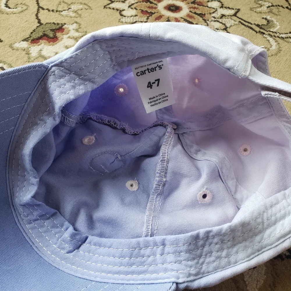 Carters kids 4-7 purple pink ombre unicorn cap